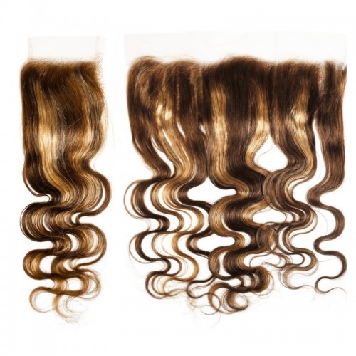 Body Wave #4/27 Highlight Virgin Human Hair 4x4 13x4 Transparent Lace Closure/Frontal | Human Hair Wig | Lace Front